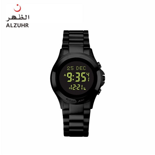 ساعة الظهر لمواقيت الصلاة رجالية اللون اسود