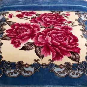 بطانية ازهار لون ازرق