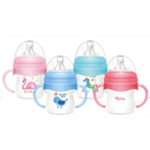 Wide-neck Feeding Bottle With Handle 120ml green