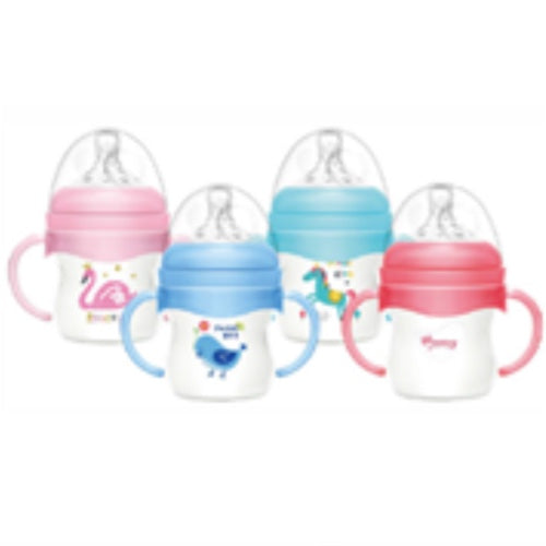 Wide-neck Feeding Bottle With Handle 120ml  blue