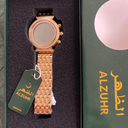 ساعة الظهر نسائية مواقيت الصلاة اللون ذهبي