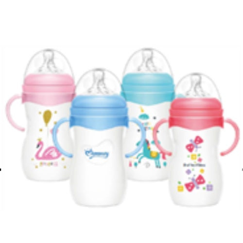 Wide-neck Feeding Bottle With Handle 240ml green