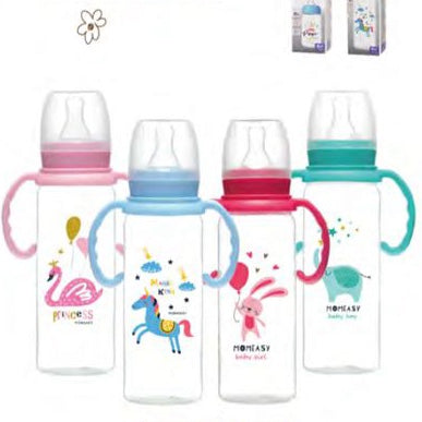 Standard Feeding Bottle with Handle 240ml blue