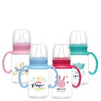 Standard Feeding Bottle with Handle 120ml red